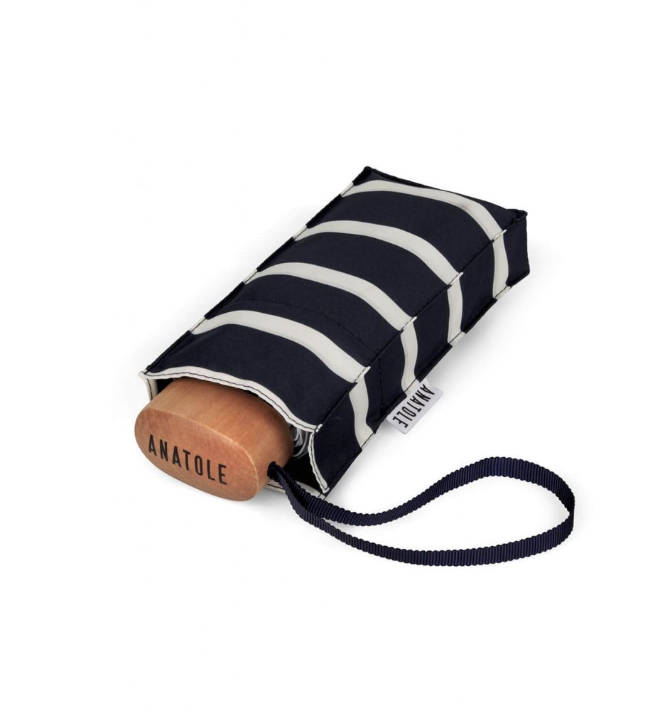Anatole Paris Regenschirm Regenschirm gestreift - navy blau bei Nauli and Stories