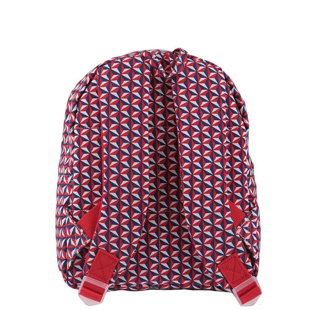 Bakker Kinderrucksack Kindergarten- Rucksack mit grafischem Muster in blau rot weiß bei Nauli and Stories