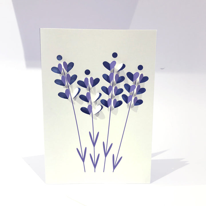 cut &amp; make Grußkarte Lavendel Fold Out Karte bei Nauli and Stories