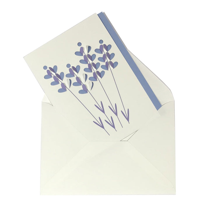 cut &amp; make Grußkarte Lavendel Fold Out Karte bei Nauli and Stories