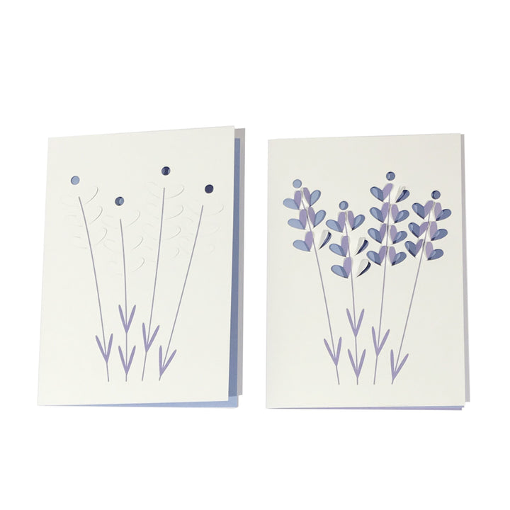 cut &amp; make Grußkarte Lavendel Fold Out Karte bei Nauli and Stories