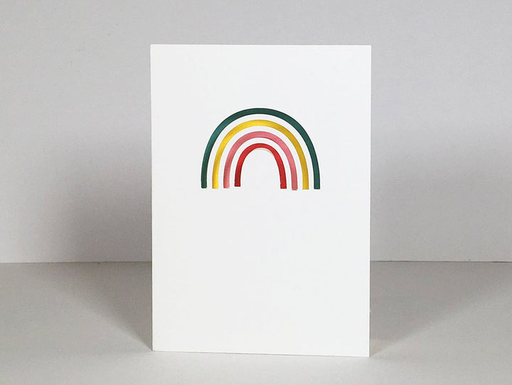 cut &amp; make Grußkarte misc. Grußkarte Regenbogen -  Cut-out Karte bei Nauli and Stories