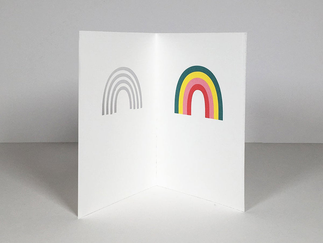 cut &amp; make Grußkarte misc. Grußkarte Regenbogen -  Cut-out Karte bei Nauli and Stories