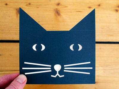 cut &amp; make Grußkarte misc. Katze Pop Up Karte bei Nauli and Stories
