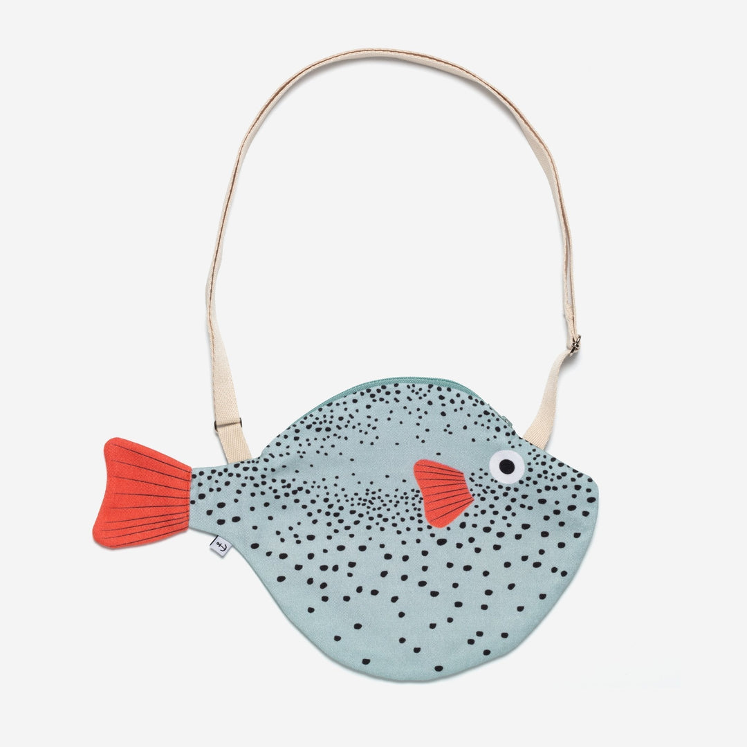 Don Fisher Kindertasche Kindertasche - Small Aqua Pufferfish - Kugelfisch bei Nauli and Stories