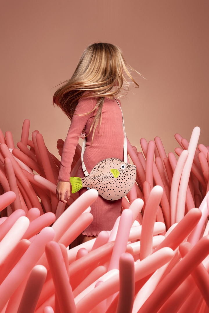 Don Fisher Kindertasche Kindertasche - Small Pink Pufferfish - rosa Kugelfisch bei Nauli and Stories