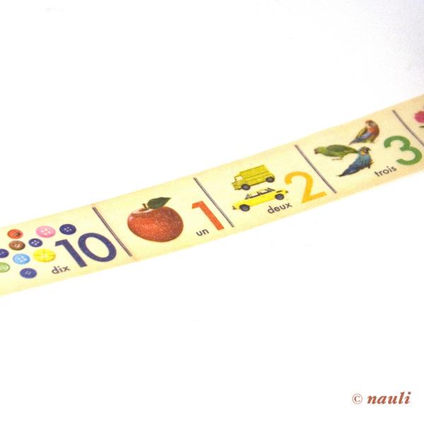 Kamoi Washi Tape Numbers - Kamoi Washi Masking Tape EX  - 30mm x 10m bei Nauli and Stories
