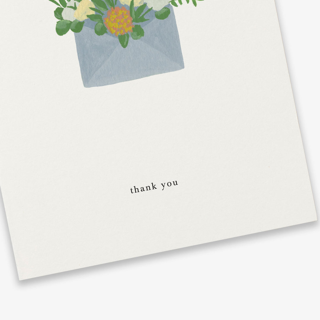 Kartotek Danke Dankeskarte - Thank you - Blumen im Umschlag bei Nauli and Stories