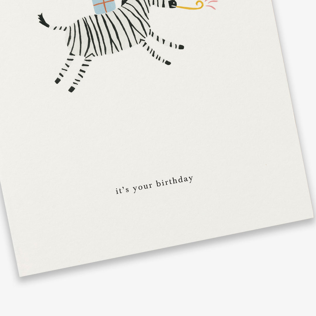 Kartotek Geburtstag Geburtstagskarte mit Zebra bei Nauli and Stories