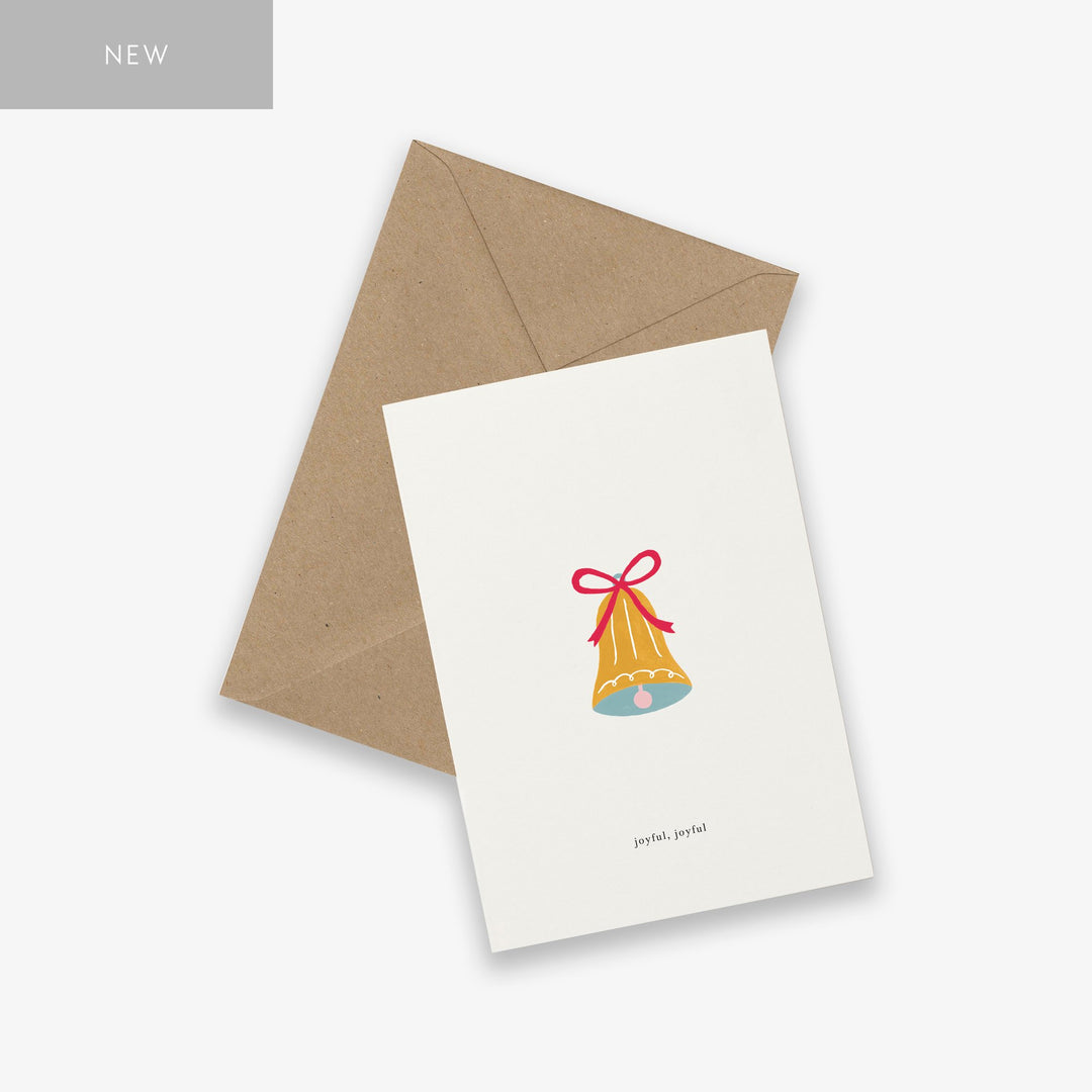 Kartotek Grußkarte Grußkarte - joyful, joyful - Glocke - Weihnachtskarte bei Nauli and Stories