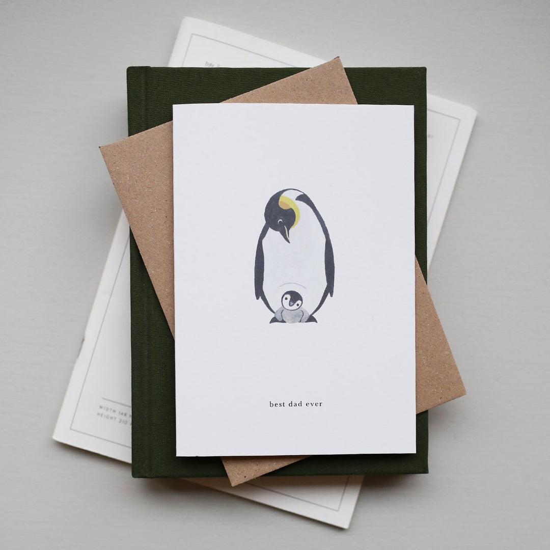 Kartotek Vater Grußkarte zum Vatertag - Best Dad ever - Pinguine bei Nauli and Stories