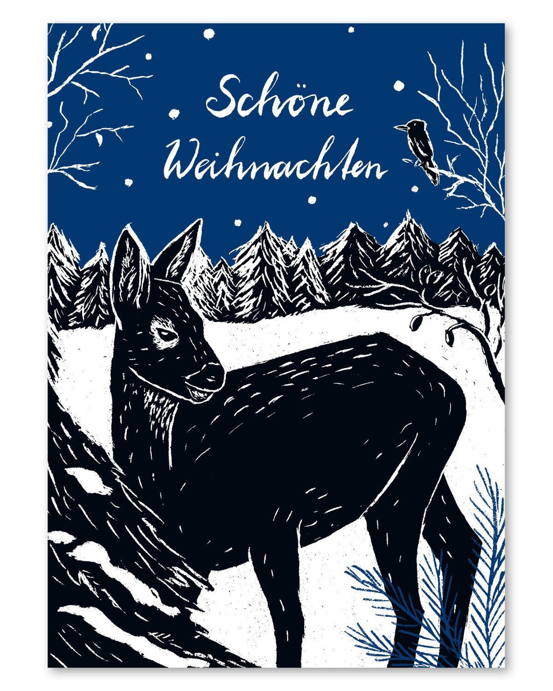 Katja Rub Weihnachten Weihnachtskarte Reh | Schöne Weihnachten bei Nauli and Stories