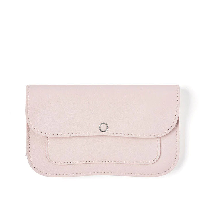Keecie Geldbeutel aus Leder Flash Forward Wallet - puderrosa Ledergeldbörse mit Siebdruck Innenleben bei Nauli and Stories