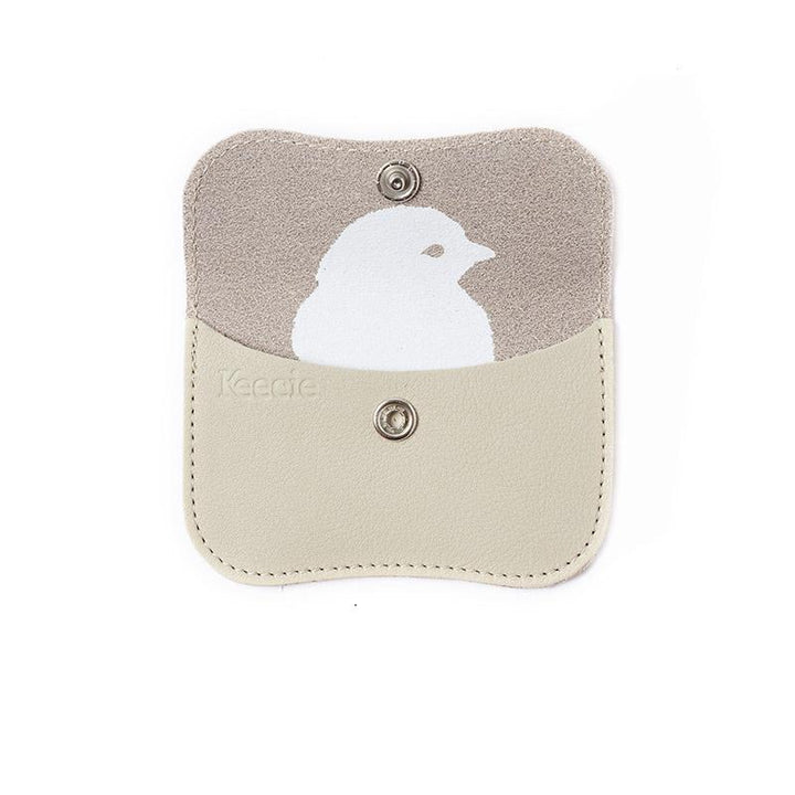 Keecie Geldbeutel aus Leder Mini Me Wallet cement bei Nauli and Stories