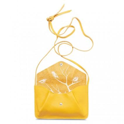 Keecie Handtasche Backing Vocals kleine Ledertasche gelb bei Nauli and Stories