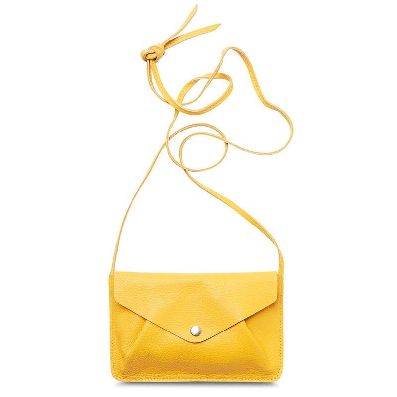 Keecie Handtasche Backing Vocals kleine Ledertasche gelb bei Nauli and Stories