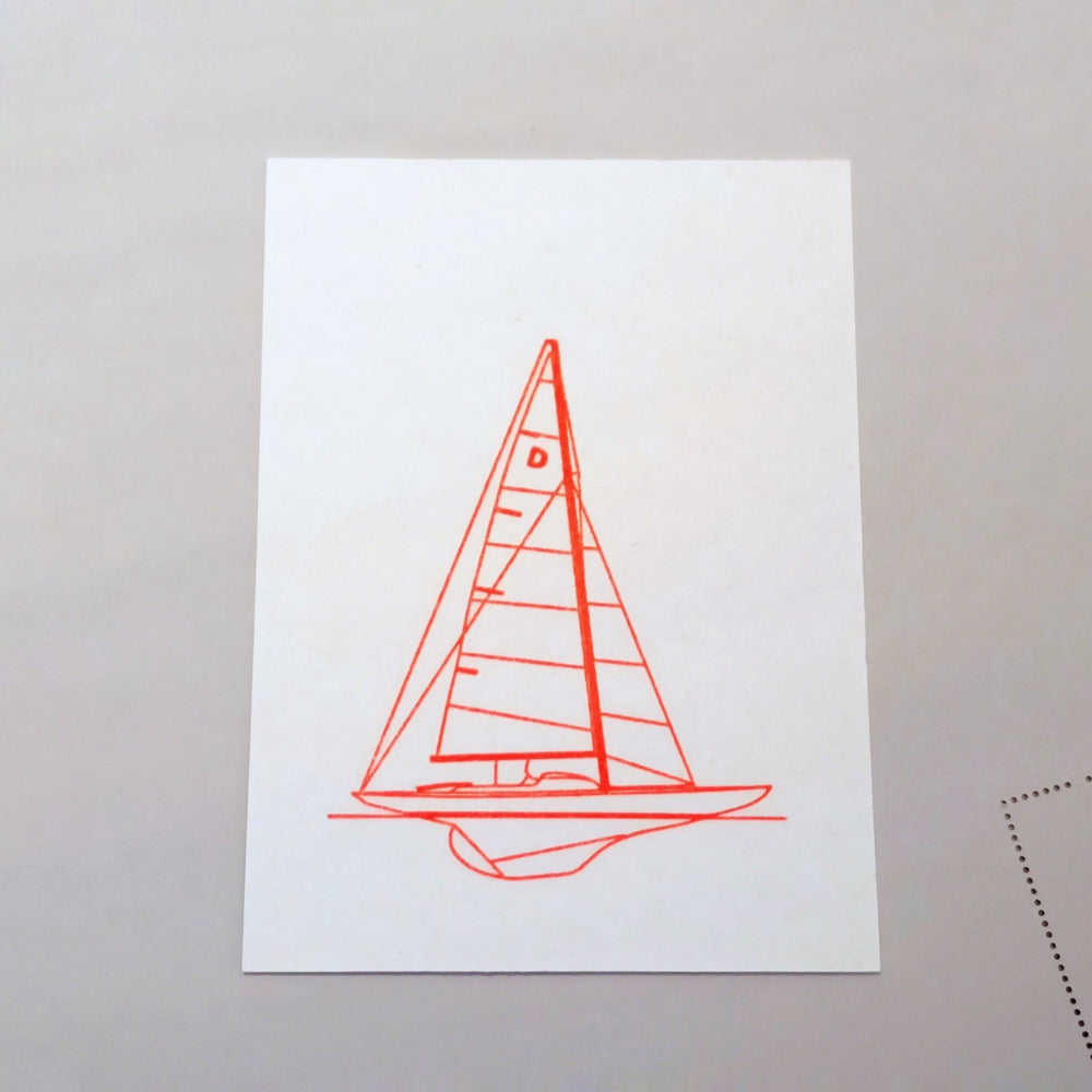Letternpresse Sommergrüße Postkarte Drachenboot - Letterpress bei Nauli and Stories