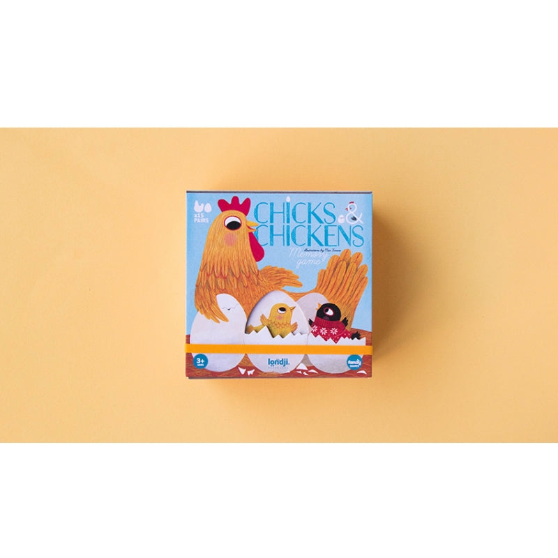 Londji Spiel Memo Spiel - Hühner - CHICKS AND CHICKENS bei Nauli and Stories