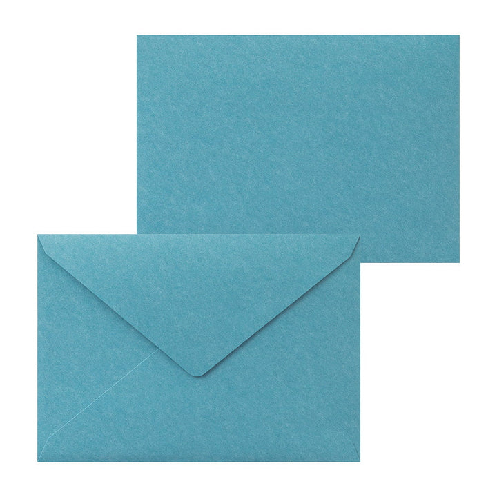 Midori Briefpapier Briefpapier - blau rot - Letterpress bei Nauli and Stories