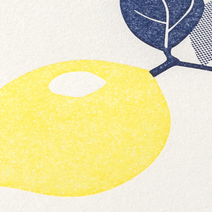 Midori Briefpapier Briefpapier Zitronen - Letterpress bei Nauli and Stories