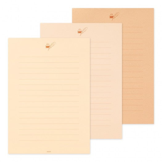 Midori Briefpapier Letter pad Giving a Color - A5 - Brown bei Nauli and Stories