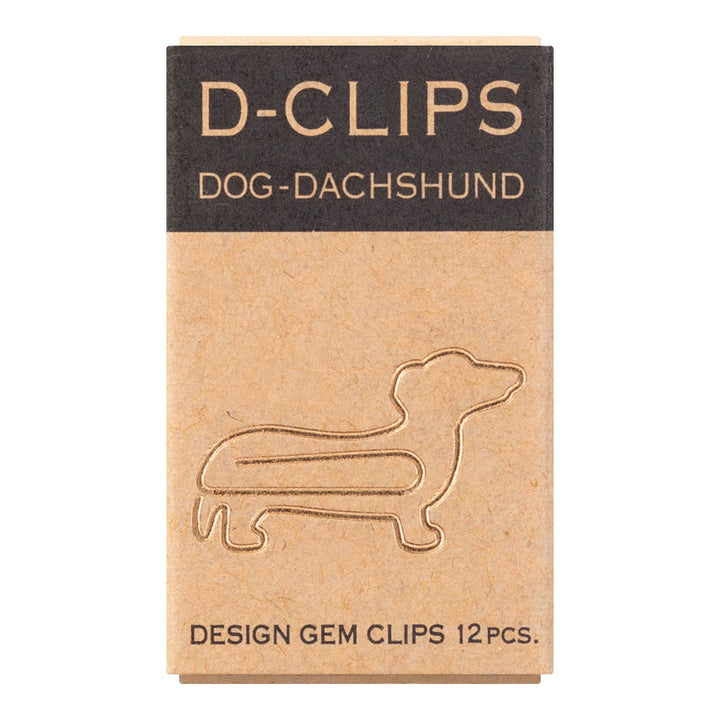 Midori Büroklammer D-Clips Mini Dog - Dachshund Dackel Büroklammern bei Nauli and Stories