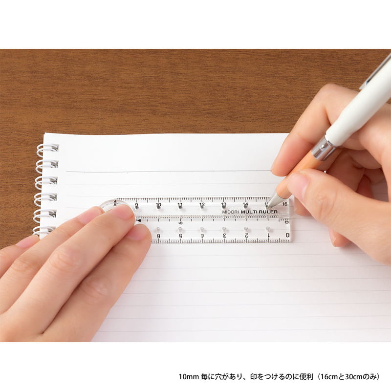 Midori Lineal Midori 16cm Multi Ruler  | Klapplineal bei Nauli and Stories