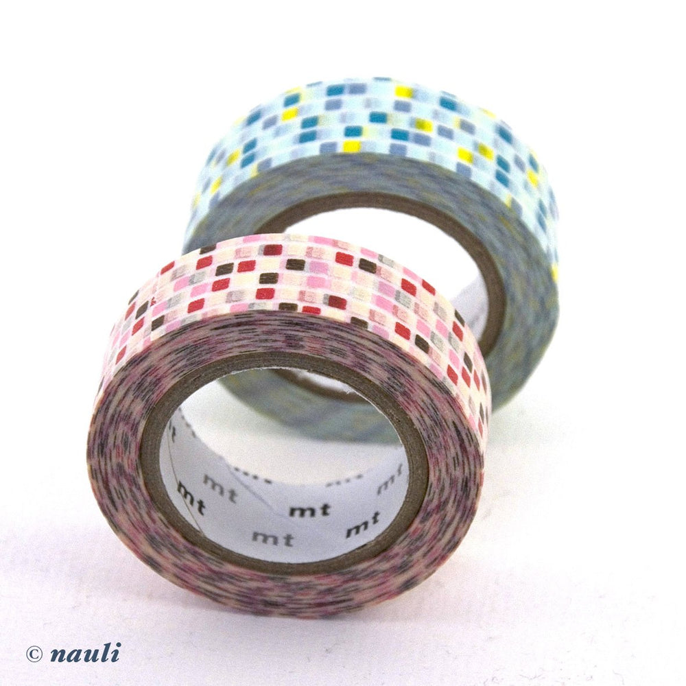 MT Washi Tape Washi Masking Tape Fliesenmuster rosa hellblau bei Nauli and Stories