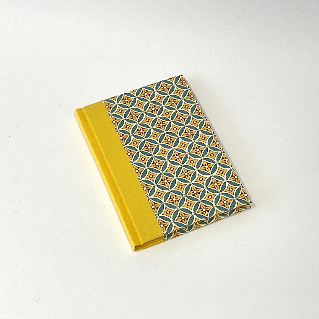 Nauli Adressbuch Adressbuch DIN A6  Retro Lotus gelb petrol bei Nauli and Stories