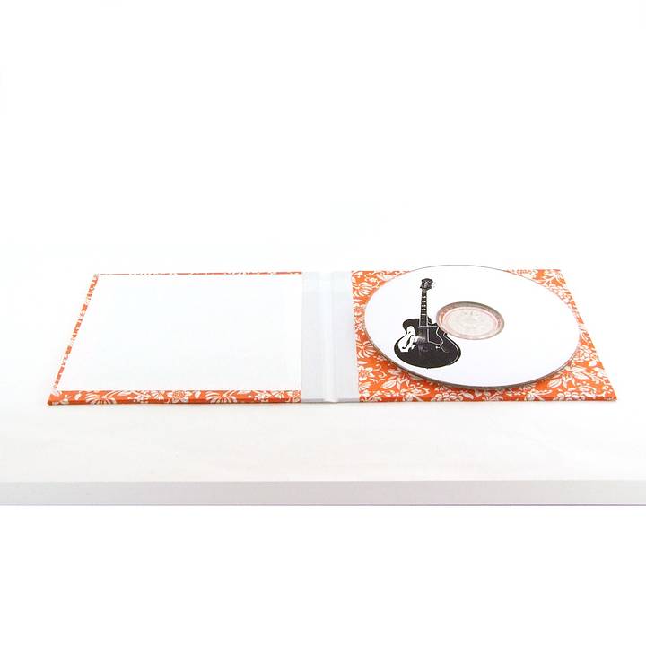 Nauli CD / DVD Hülle für 1 CD CD/ DVD Hülle floris orange bei Nauli and Stories
