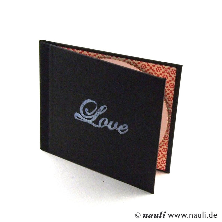 Nauli CD / DVD Hülle für 1 CD LOVE dvd case schwarz rot bei Nauli and Stories