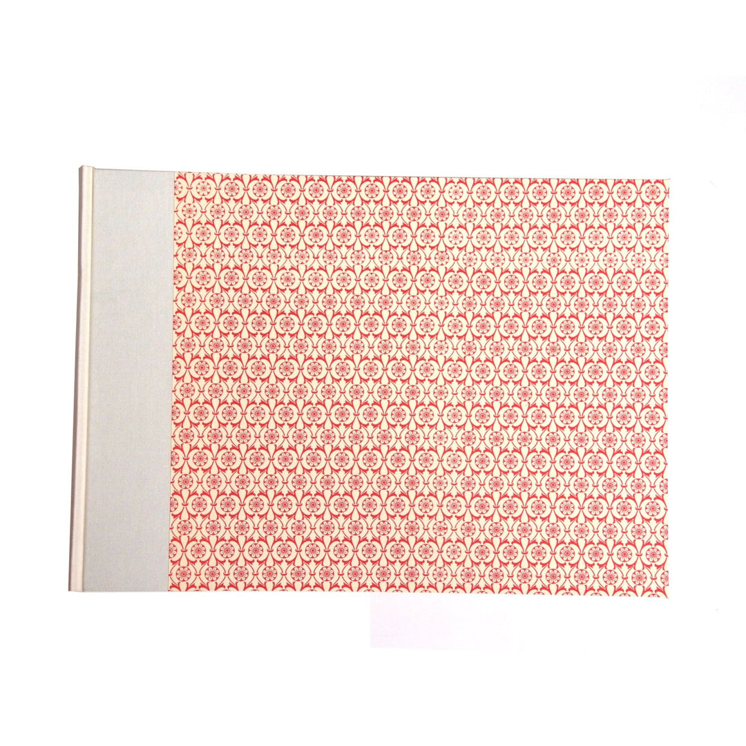 Nauli Fotoalbum XL Fotoalbum XL Holländische Fliesen rot mit cremefarbenem Leinen bei Nauli and Stories