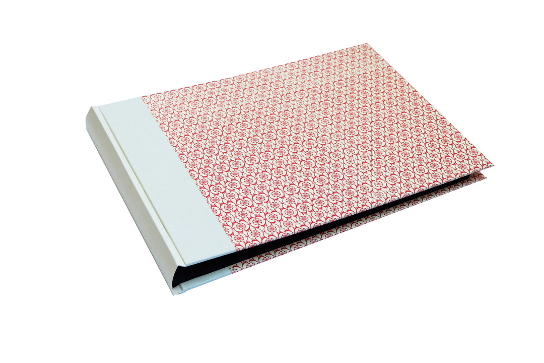Nauli Fotoalbum XL Fotoalbum XL Holländische Fliesen rot mit cremefarbenem Leinen bei Nauli and Stories