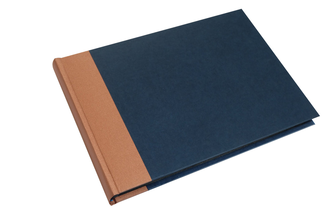 Nauli Fotoalbum XL XL Hochzeitsalbum Kupfer dunkelblau mit 60 Seiten bei Nauli and Stories