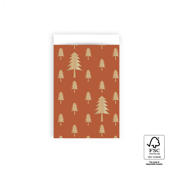 Geschenkverpackung Geschenkverpackung Geschenktüte - Christmas Tree mit Goldprägung bei Nauli and Stories