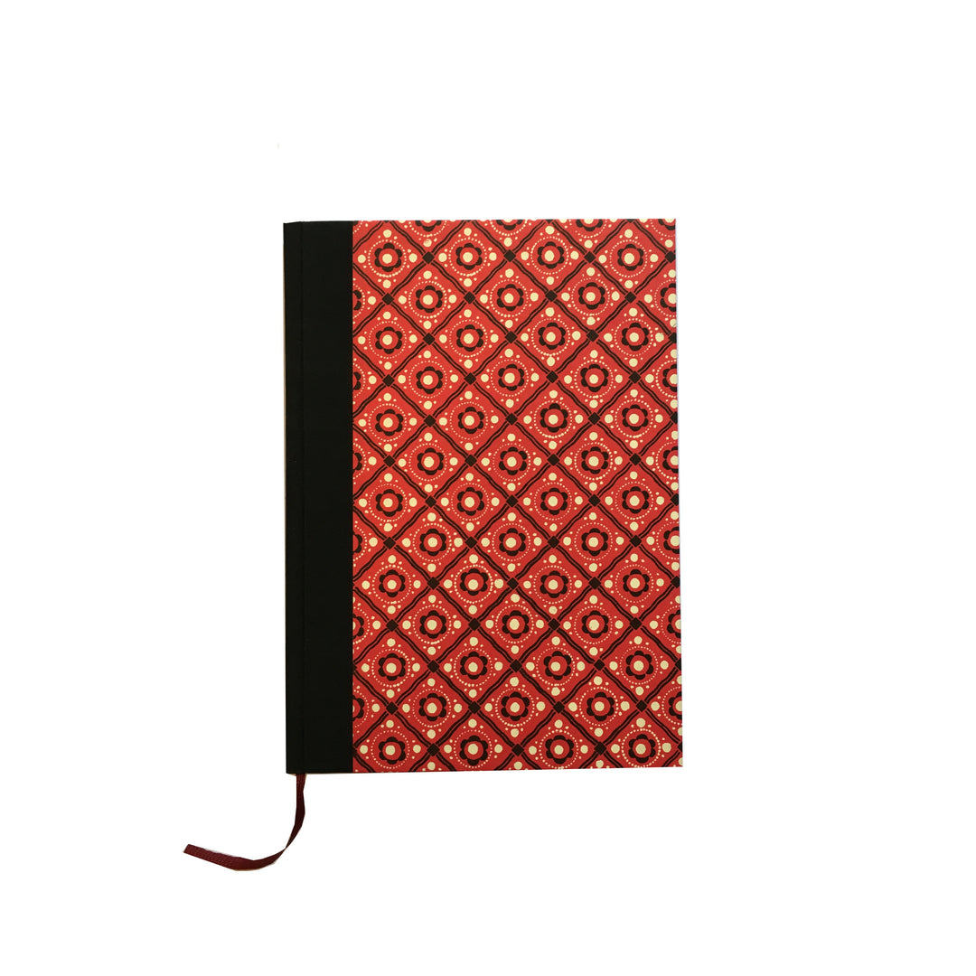 nauli Notizbuch DIN A5 Notizbuch A5 Pinny Pattern rot schwarz bei Nauli and Stories