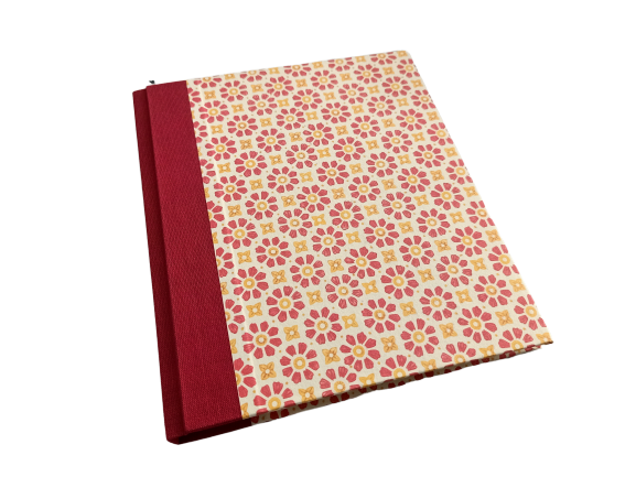 Nauli Poesiealbum Poesiealbum Stempelblumen rot orange bei Nauli and Stories