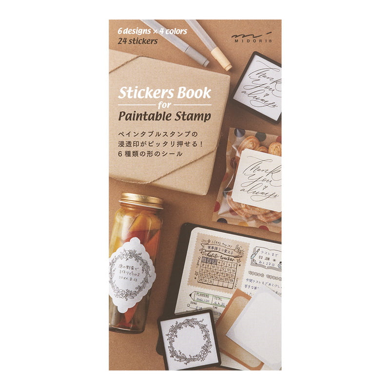Midori Stempel Stickers Book for Paintable Stamp bei Nauli and Stories