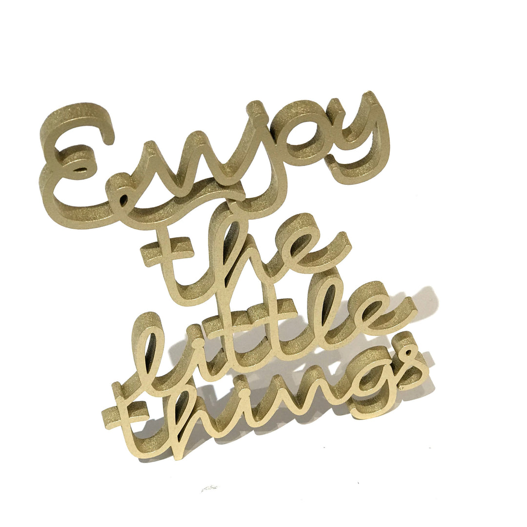 NoGallery Schriftzug Enjoy the little things! - 3D-Schriftzug bei Nauli and Stories