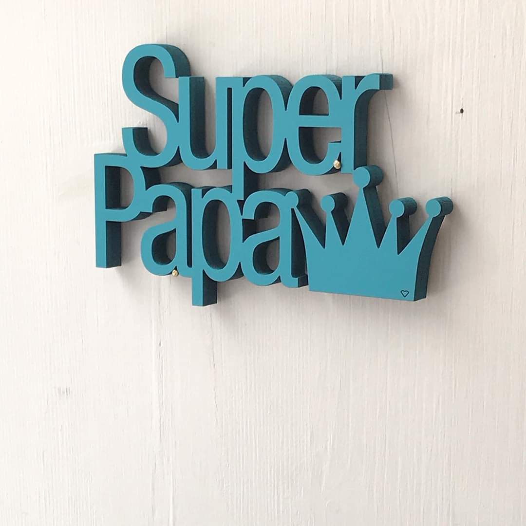 NoGallery Schriftzug Superpapa - 3D Schriftzug bei Nauli and Stories