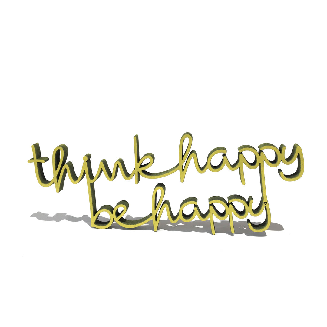 NoGallery Schriftzug Think happy be happy - 3D Schriftzug bei Nauli and Stories