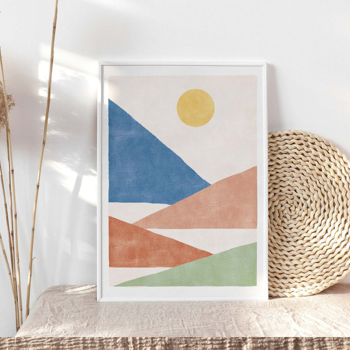 Paperlandscape Kunstdruck Kunstdruck DIN A4 -  abstrakte Berge bei Nauli and Stories