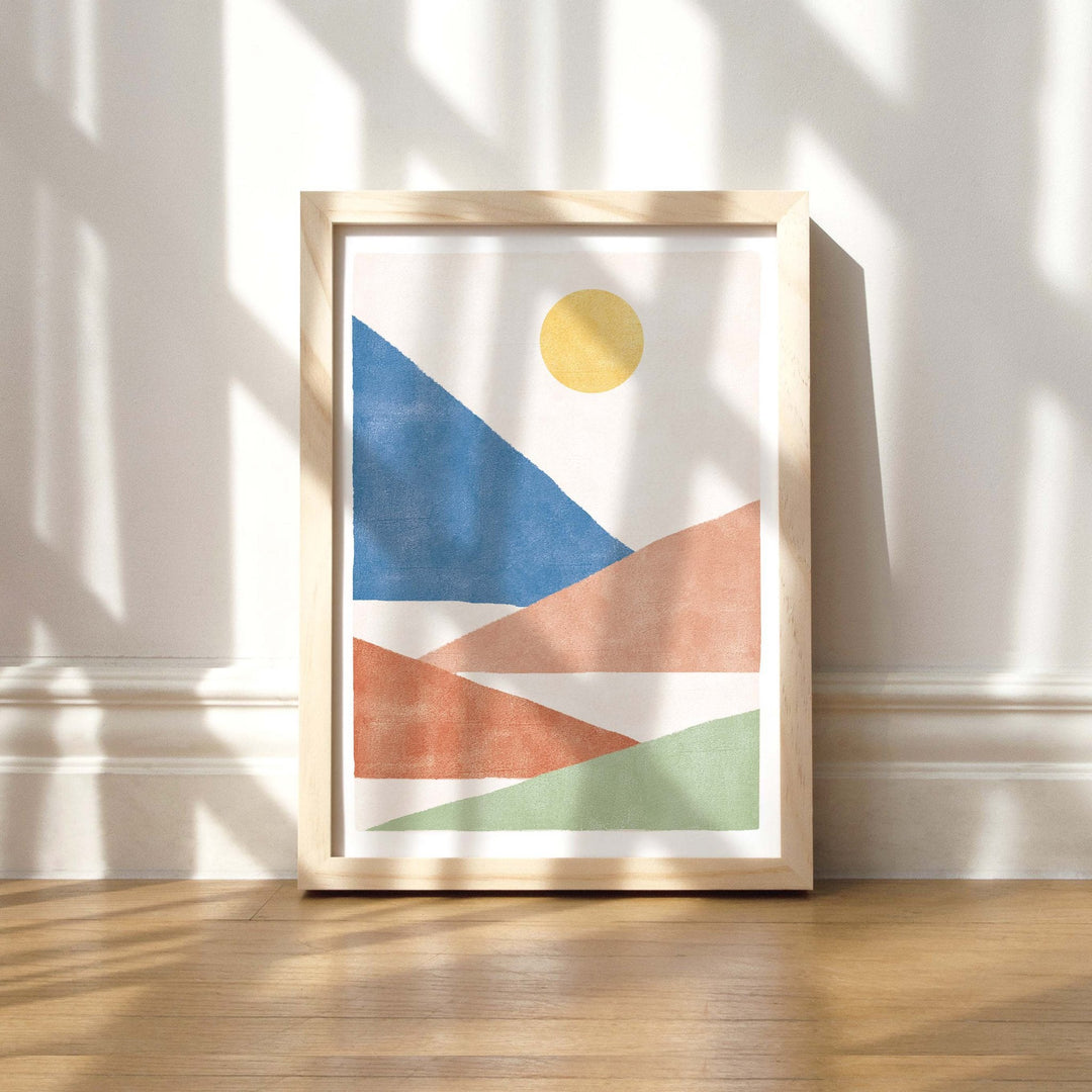Paperlandscape Kunstdruck Kunstdruck DIN A4 -  abstrakte Berge bei Nauli and Stories