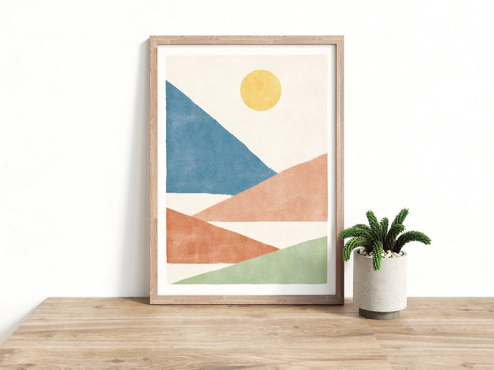 Paperlandscape Kunstdruck Kunstdruck DIN A4 -  abstrakte Berge bei Nauli and Stories