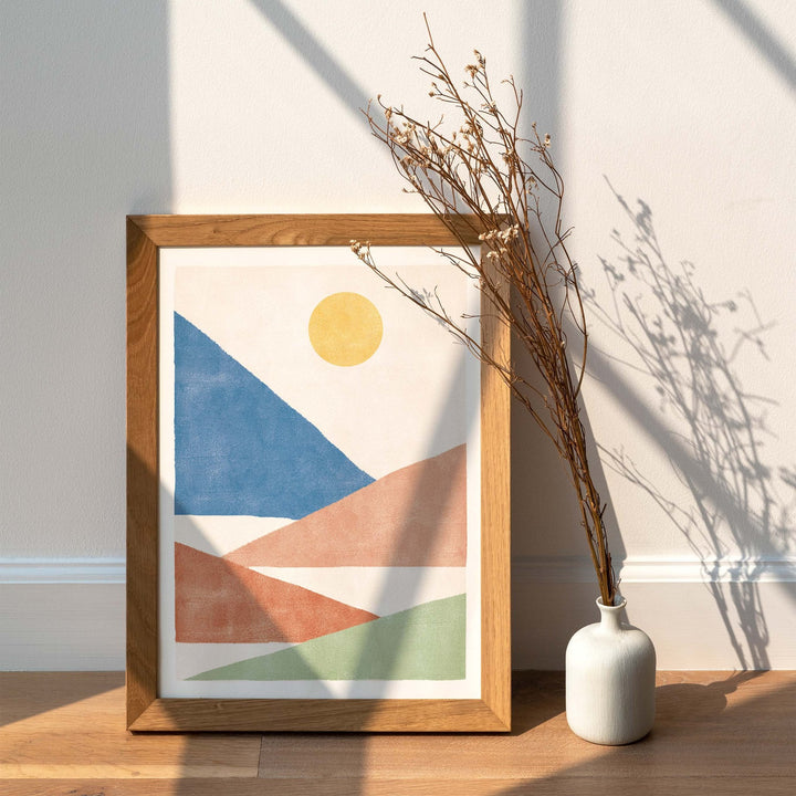 Paperlandscape Kunstdruck Kunstdruck DIN A4 -  abstrakte Berge bei Nauli and Stories