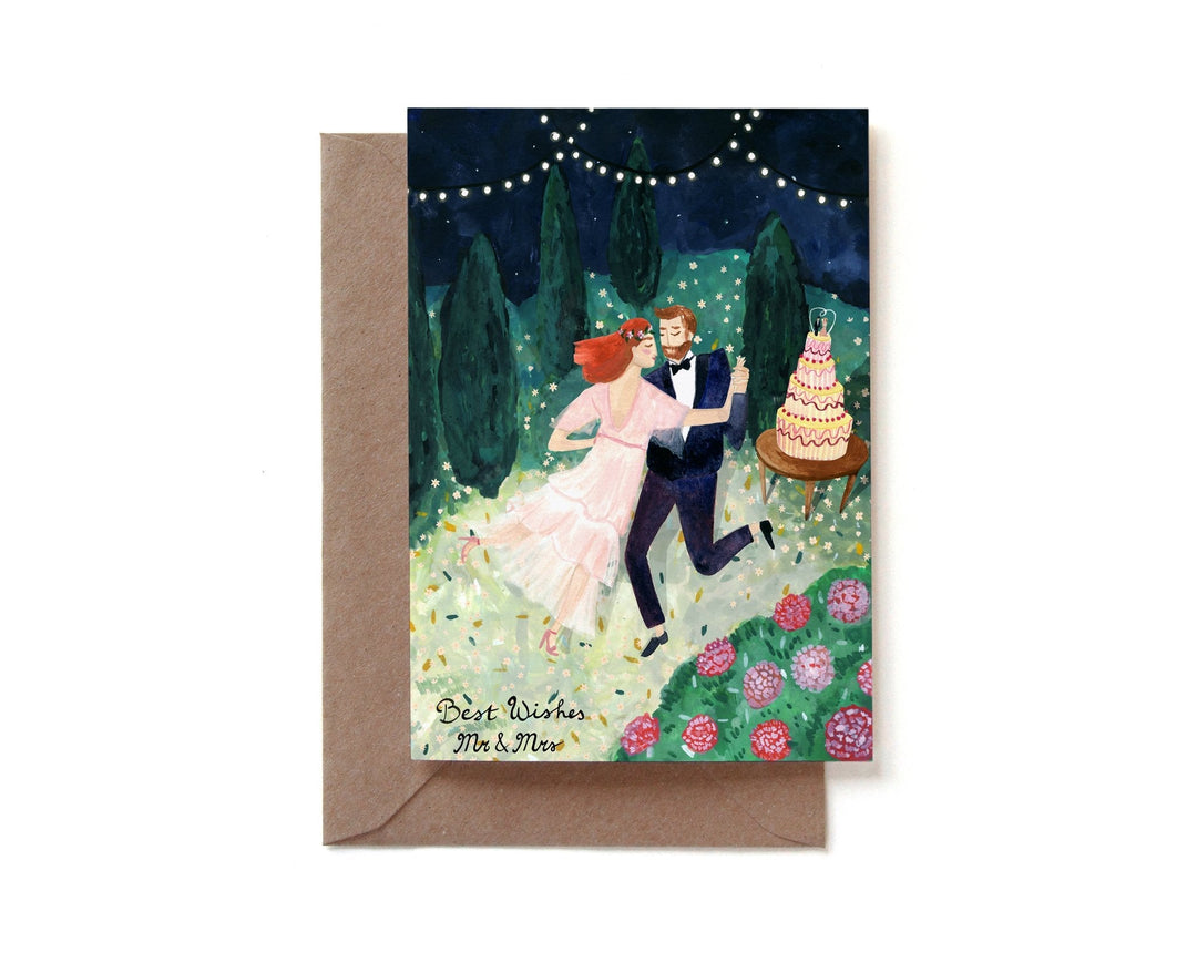 Reddish Design Glückwunschkarte zur Hochzeit - Hochzeitstanz bei Nauli and Stories