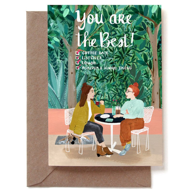 Reddish Design Freundschaft Grußkarte - You are the best friend bei Nauli and Stories