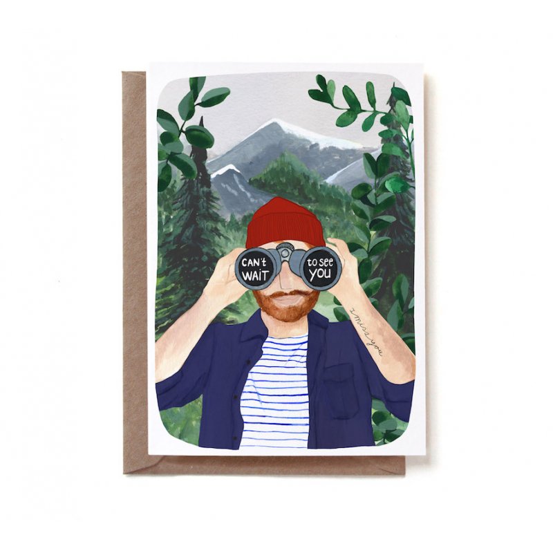 Reddish Design Sehnsucht Grußkarte - Can't wait to see you! - Mann bei Nauli and Stories