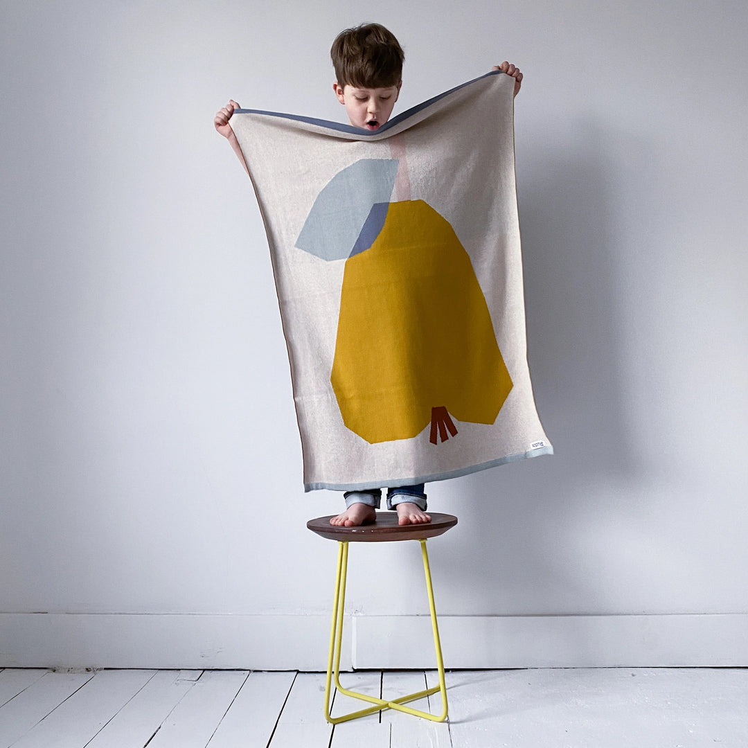 Sophie Home Babydecke gestrickte Babydecke aus 100% Baumwolle - Birne bei Nauli and Stories