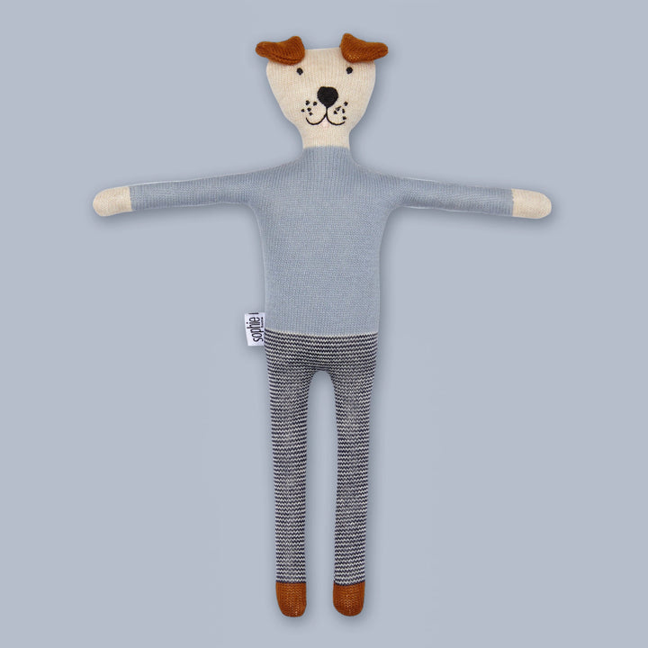 Sophie Home Kuscheltier Gestrickter Hund | Stofftier aus Baumwollgarn bei Nauli and Stories
